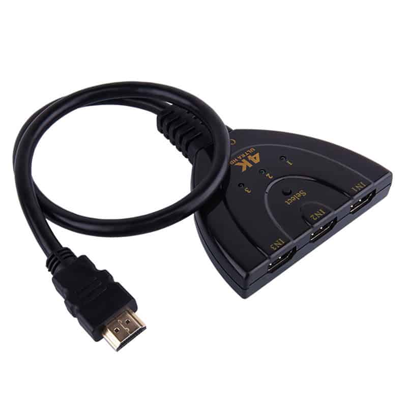 Adaptor HDMI 4k Edman cu 3 porturi, Switch Splitter, negru