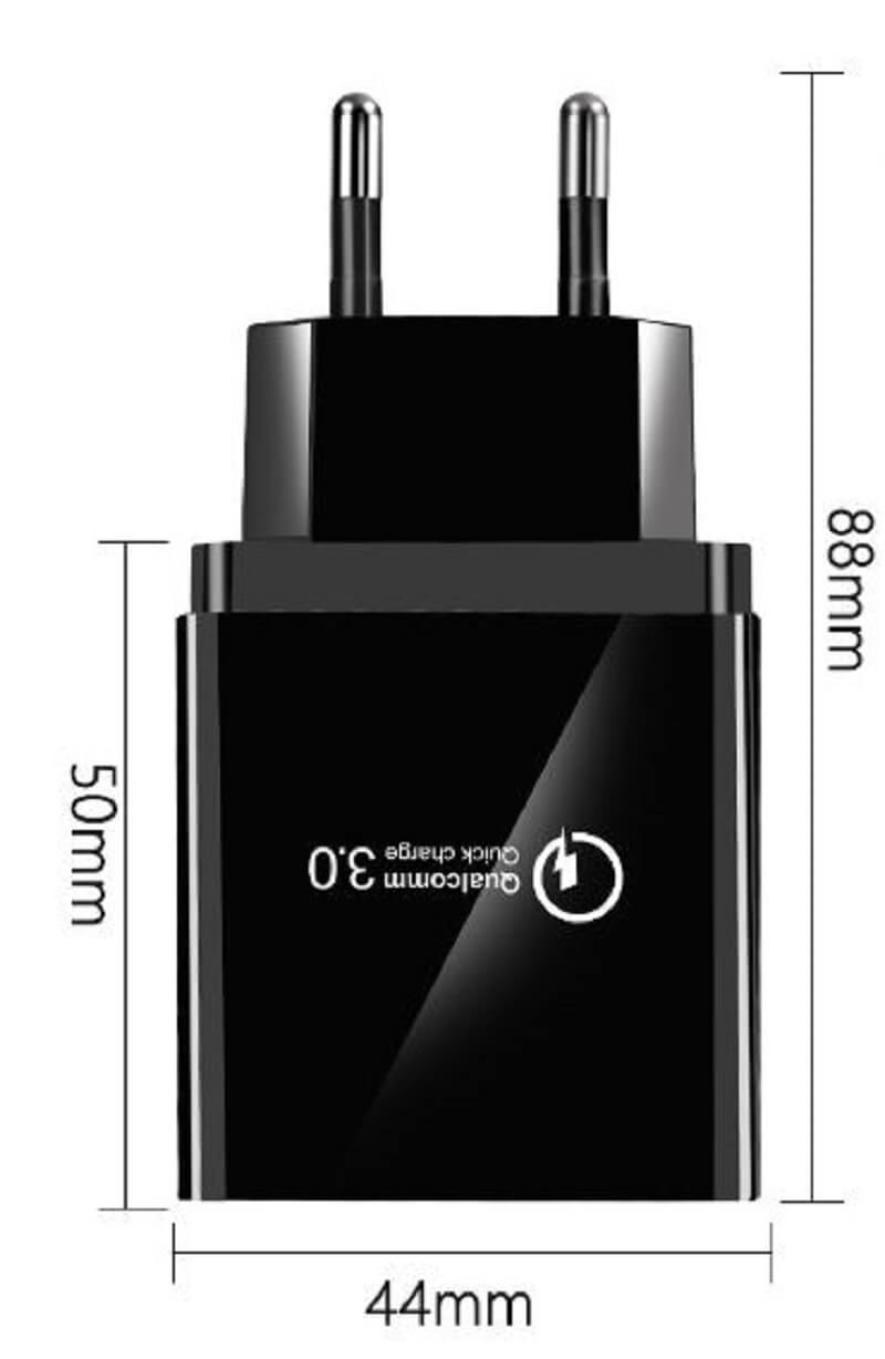 Incarcator-Priza-Edman-QC3-Qualcomm-Fast-4x-USB-4.8A-Quick-Charge-USB 3.0 – Negru-main 2