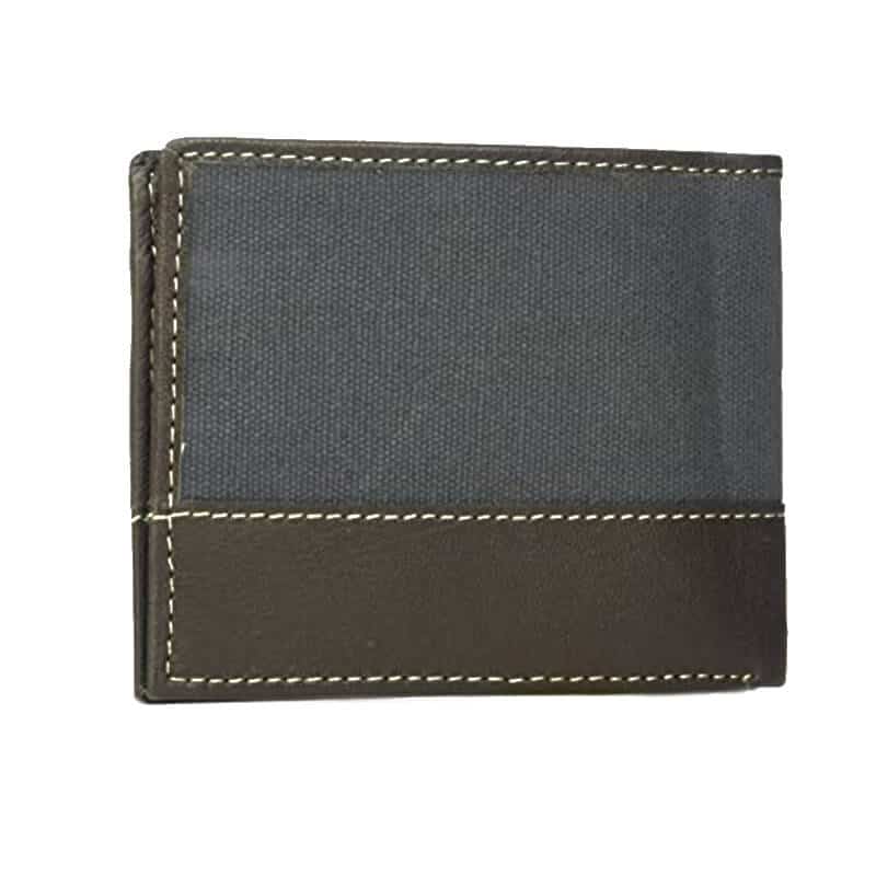 Set- portofel-pentru-barbati-Timberland-piele-textil-si-breloc-Canvas-Leather-Billfold-Maro-Albastru-2